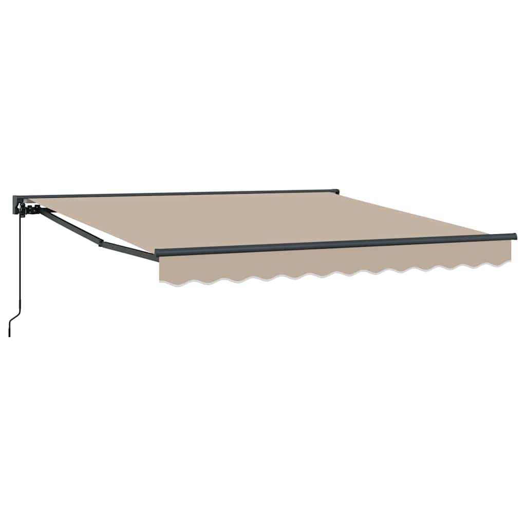 Retractable Awning Manual Beige 350x250 cm Fabric