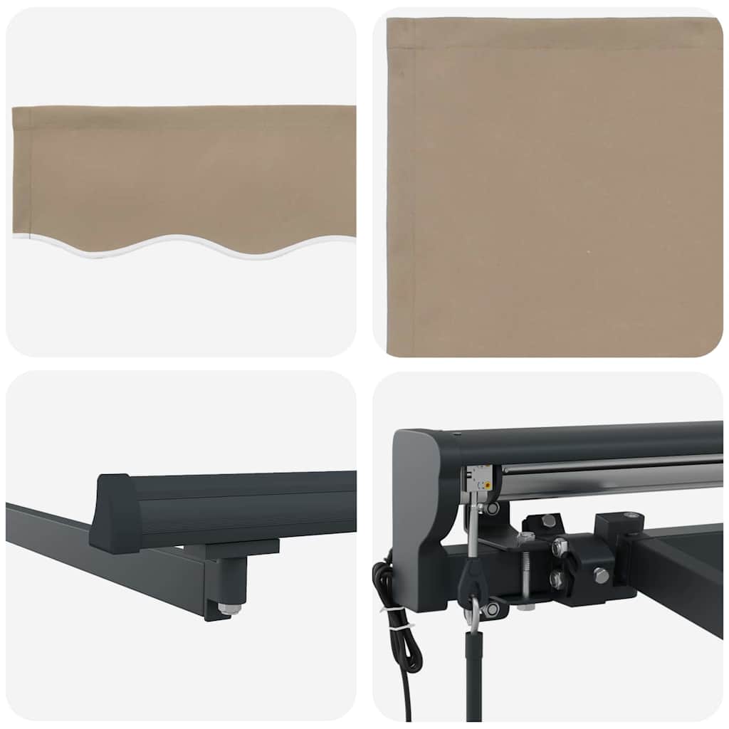 Retractable Awning Beige 350x250 cm Fabric