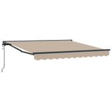 Retractable Awning Beige 350x250 cm Fabric