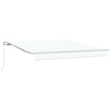 Retractable Awning Manual White 350 x 250 cm Fabric