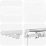 Retractable Awning Manual White 350 x 250 cm Fabric and Steel