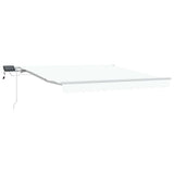 Retractable Awning Manual White 350 x 250 cm Fabric and Steel