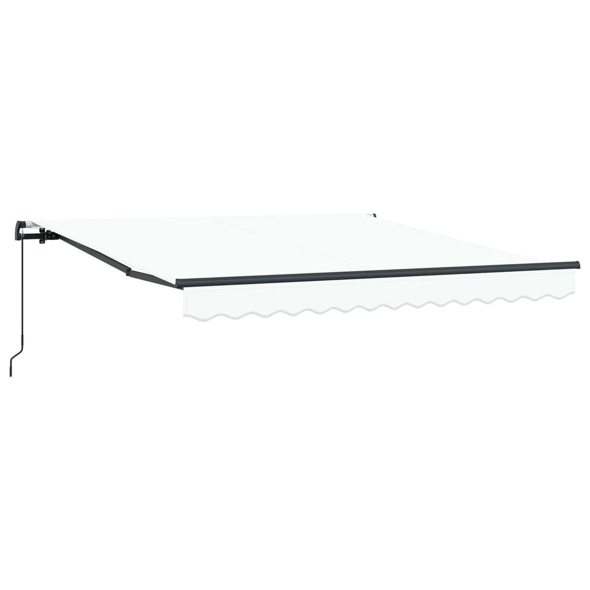 Retractable Awning White 350 x 250 cm Polyester and Steel