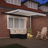 Retractable Awning Manual White 350 x 250 cm Fabric