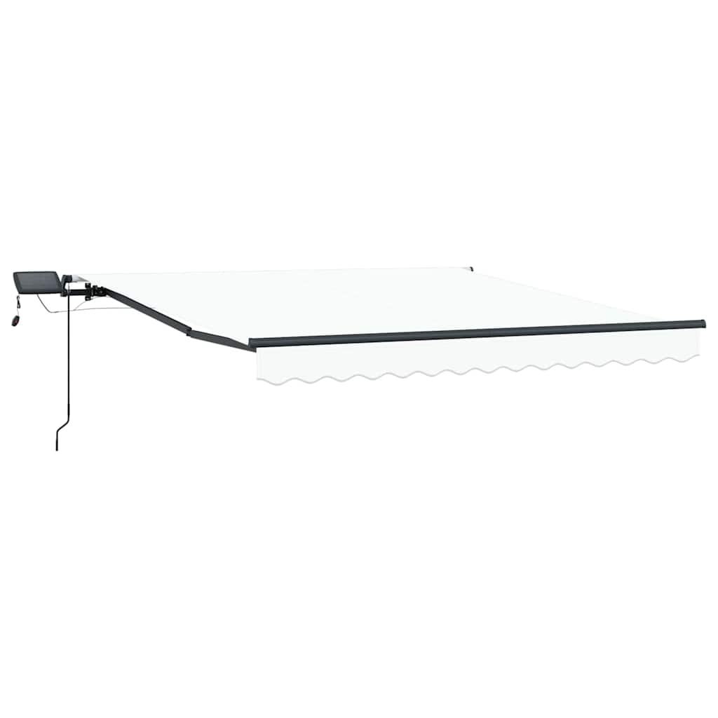 Retractable Awning Manual White 350 x 250 cm Fabric