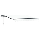Retractable Awning Manual White 350 x 250 cm Fabric
