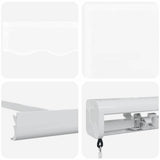 Retractable Awning White 350 x 250 cm Fabric, Metal