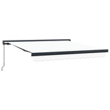 Retractable Awning White 350 x 250 cm Fabric, Metal