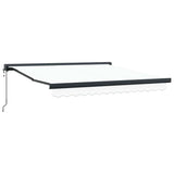 Retractable Awning Manual White 350 x 250 cm Fabric, Metal