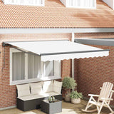 Retractable Awning Manual White 350x250 cm Fabric
