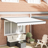 Retractable Awning White 350 x 250 cm Aluminium and Fabric