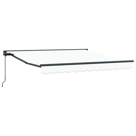 Retractable Awning Manual White 350x250 cm Fabric