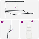 Retractable Awning White 350x250 cm Fabric