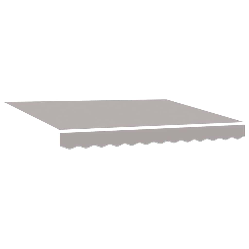 Retractable Awning Light Grey 350 x 250 cm Fabric and Steel