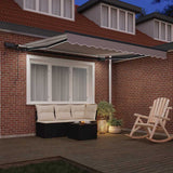 Retractable Awning Manual Light grey 350 x 250 cm Fabric