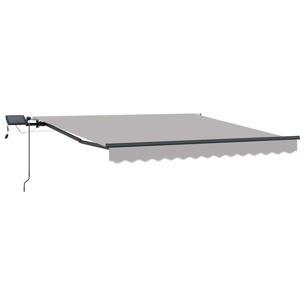 Retractable Awning Manual Light grey 350 x 250 cm Fabric