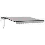 Retractable Awning Manual Light grey 350 x 250 cm Fabric