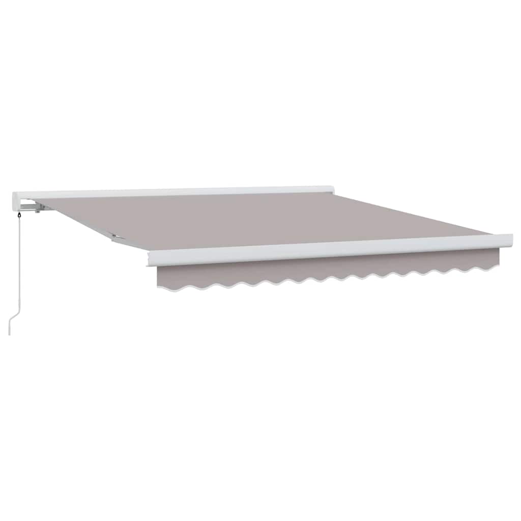 Retractable Awning Light Grey 350 x 250 cm Fabric, Metal