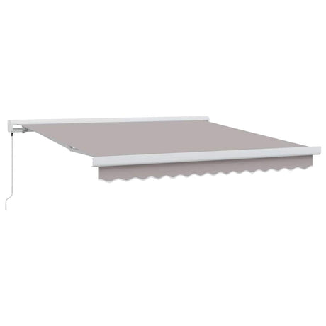 Retractable Awning Light Grey 350 x 250 cm Fabric, Metal