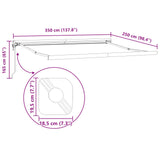 Awning Light Grey 350 x 250 x 165 cm Polyester and Aluminium