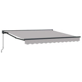 Retractable Awning Manual Light Grey 350x250 cm Fabric