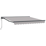 Retractable Awning Light Grey 350x250 cm Fabric