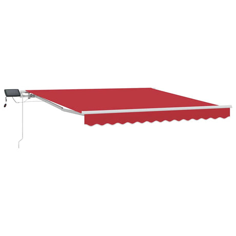 Retractable Awning Manual Red 350 x 250 cm Fabric and Steel