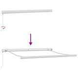 Retractable Awning Red 350 x 250 cm Fabric, Metal
