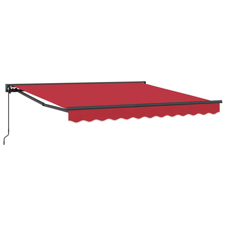 Retractable Awning Manual Red 350x250 cm Fabric