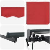 Retractable Awning Red 350x250 cm Fabric
