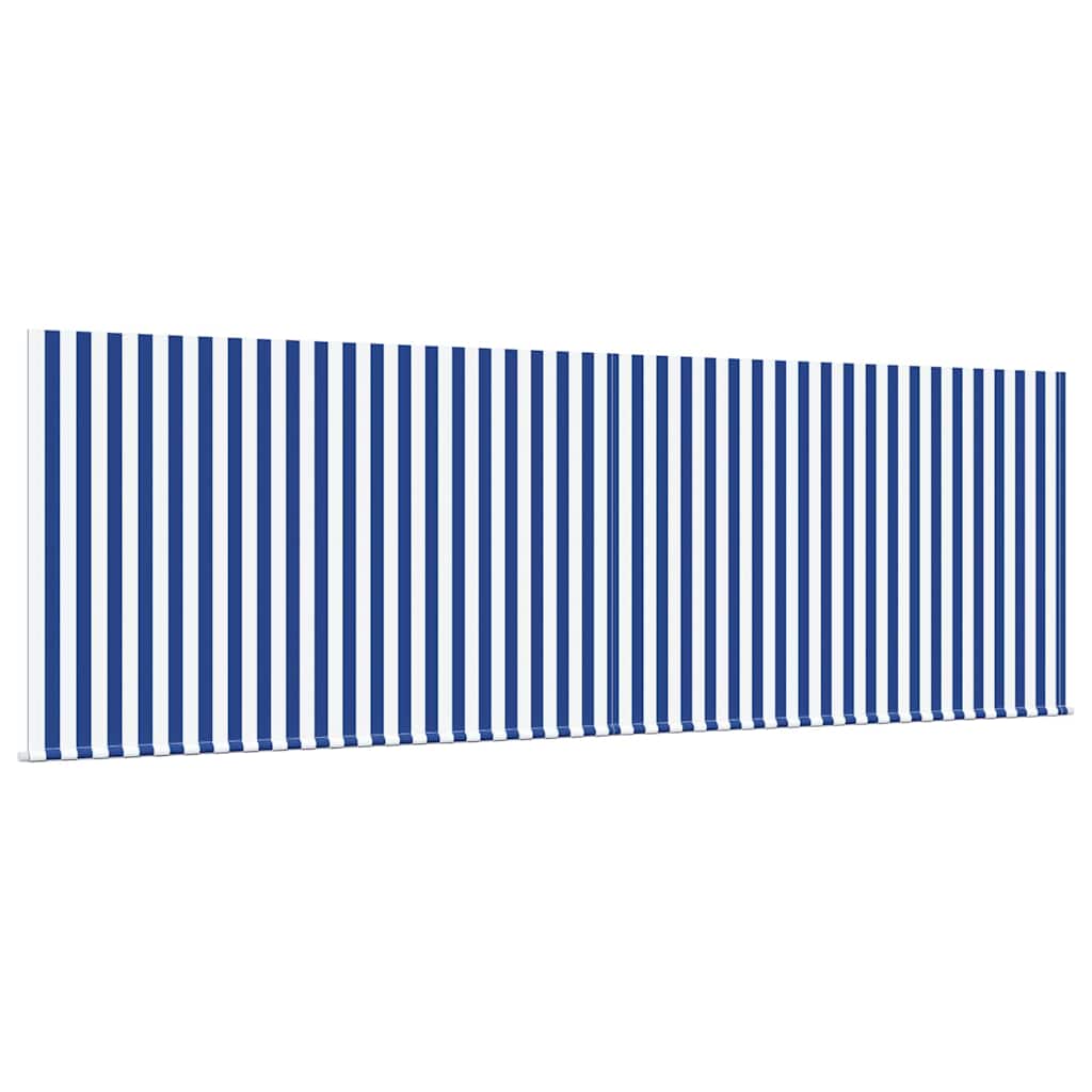 Retractable Awning Manual Blue and anthracite 400 x 300 cm