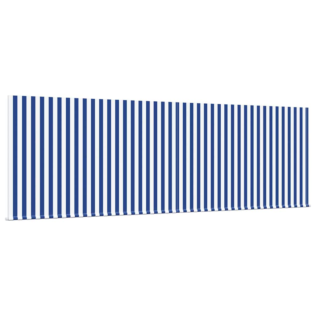 Retractable Awning Manual Blue and anthracite 400 x 300 cm