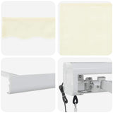 Retractable Awning Cream 400 x 300 cm Fabric, Metal