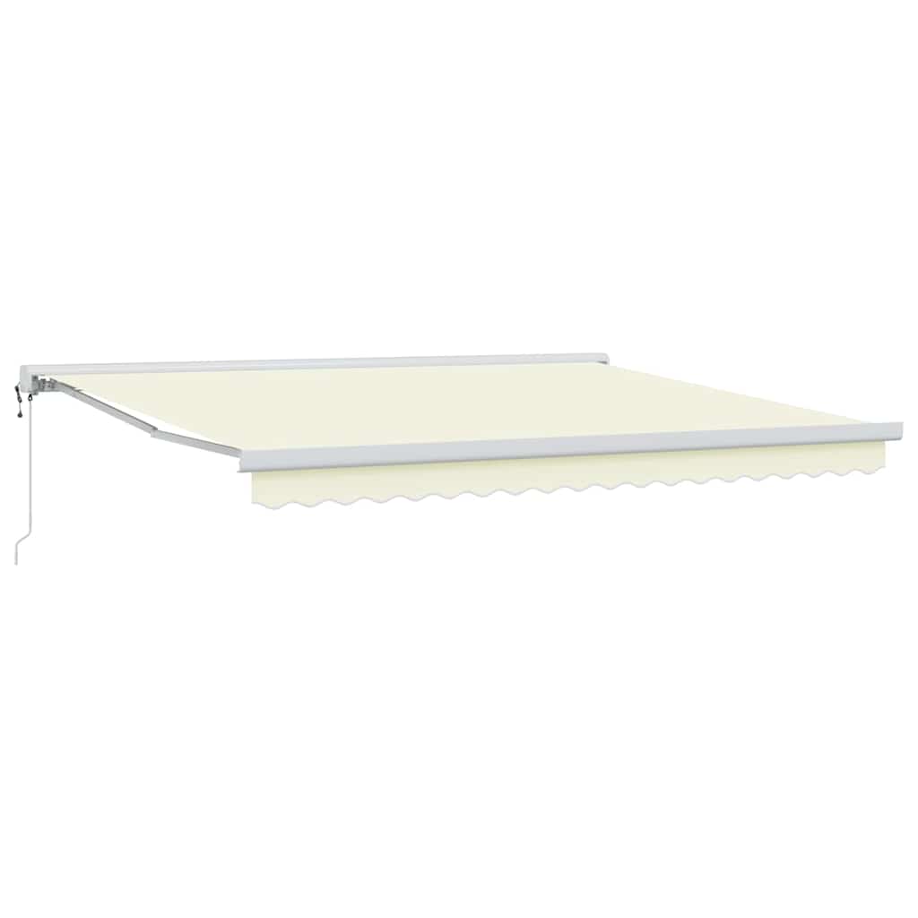 Retractable Awning Cream 400 x 300 cm Fabric, Metal