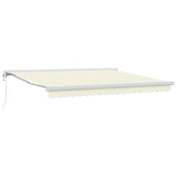 Retractable Awning Cream 400 x 300 cm Fabric, Metal