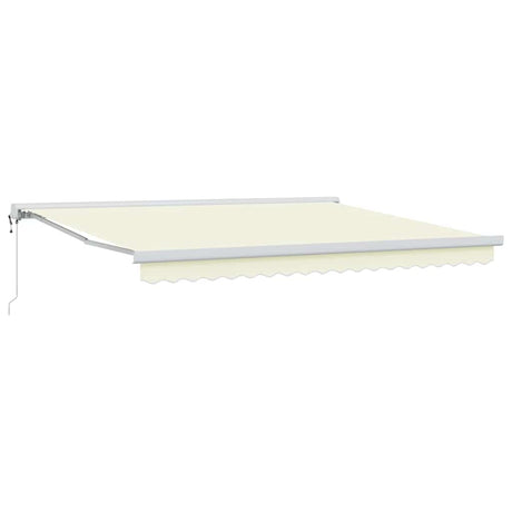 Retractable Awning Cream 400 x 300 cm Fabric, Metal