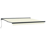 Retractable Awning Manual Cream 400 x 300 cm Fabric, Metal