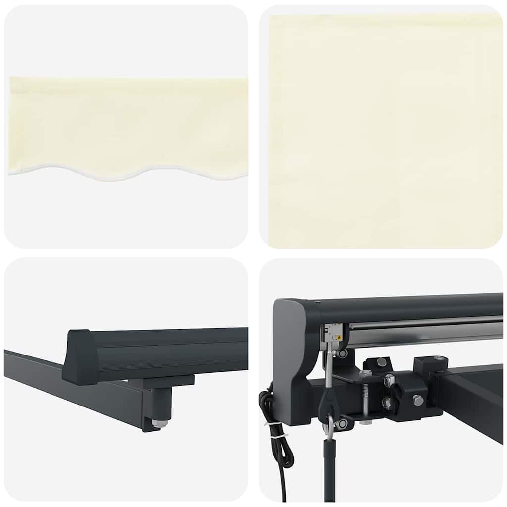 Retractable Awning Cream 400x300 cm Fabric