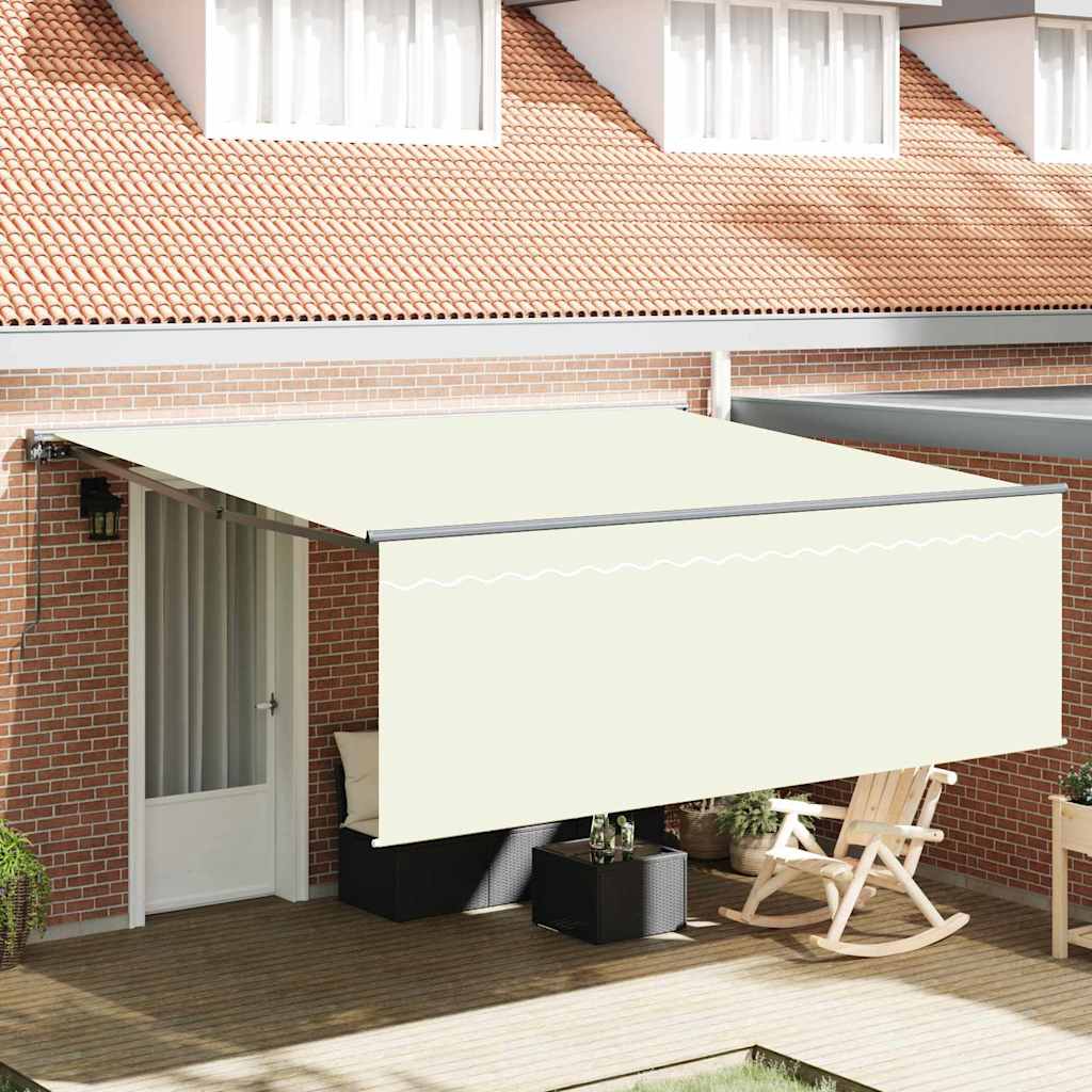 Retractable Awning Manual Cream 400 x 300 cm Polyester