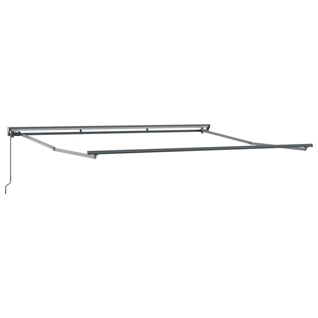 Retractable Awning Manual Yellow and White 400x300 cm Fabric