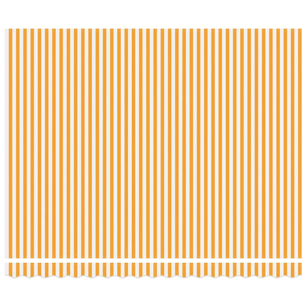 Retractable Awning Manual Yellow and White 400x300 cm Fabric