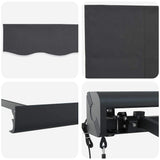 Retractable Awning Manual Anthracite 400 x 300 cm Fabric, Metal