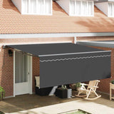 Retractable Awning Manual Anthracite 400 x 300 cm Fabric