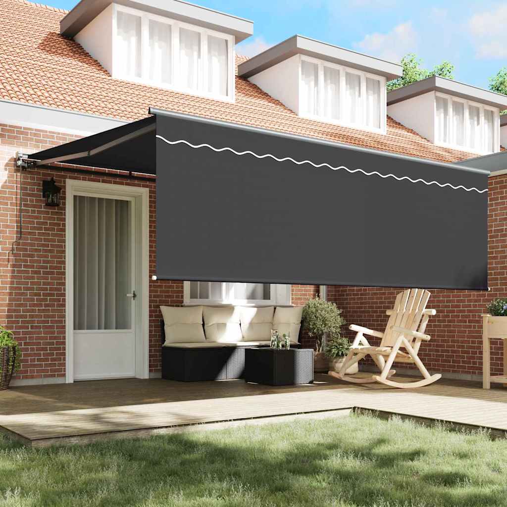 Retractable Awning Manual Anthracite 400 x 300 cm Fabric