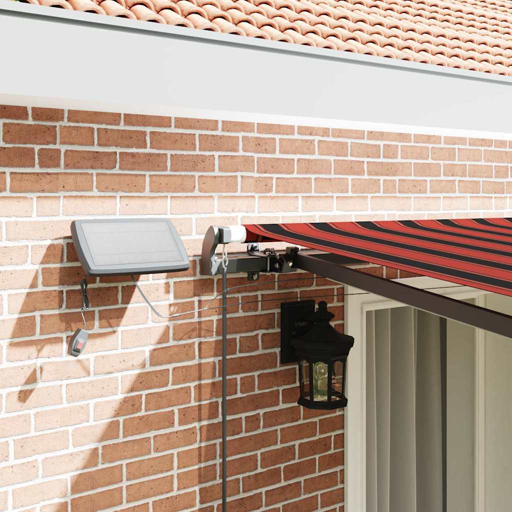 Retractable Awning Manual Orange and brown 400 x 300 cm Fabric