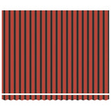 Retractable Awning Orange, Brown 400 x 300 cm Fabric, Metal