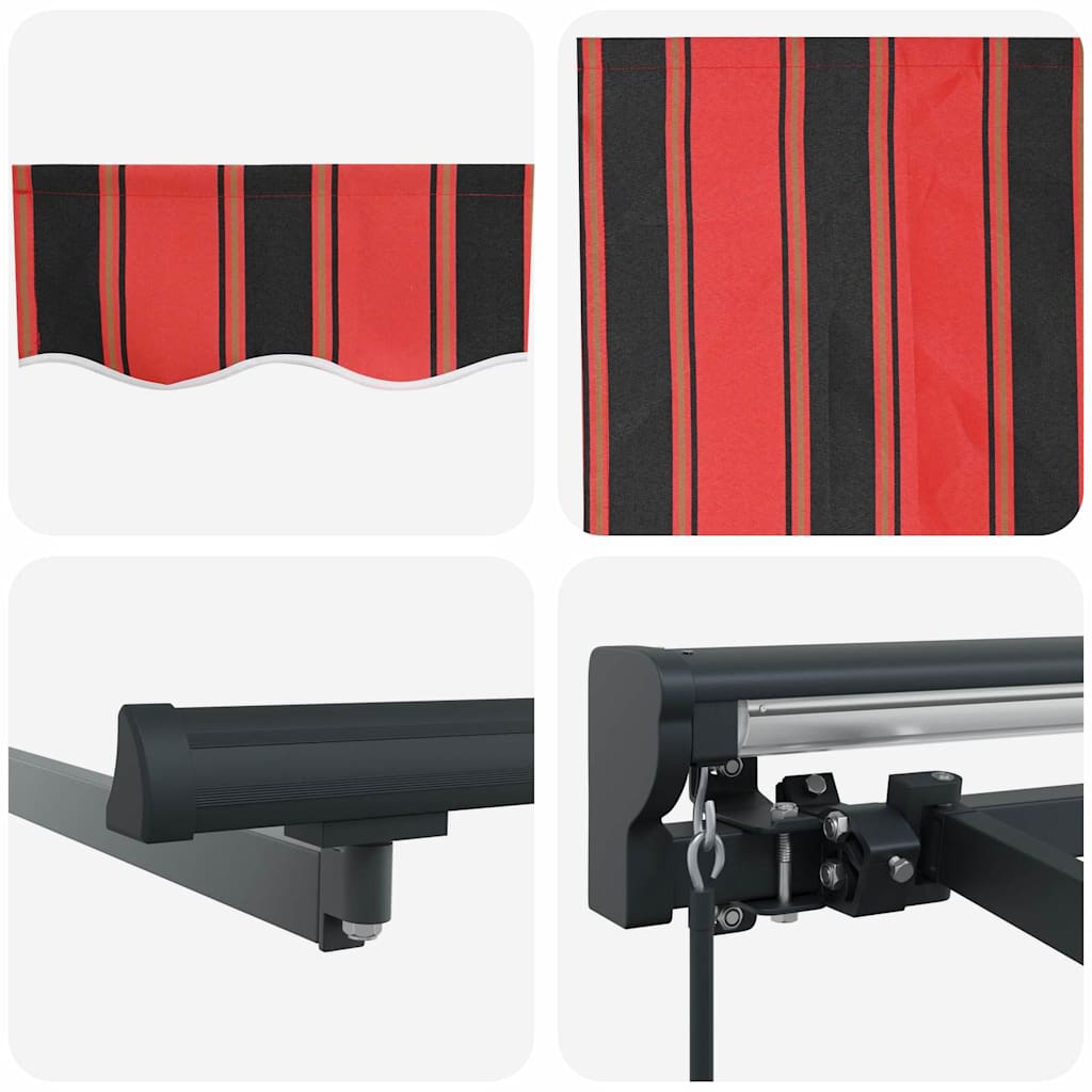 Retractable Awning Manual Orange and Brown 400x300 cm Fabric