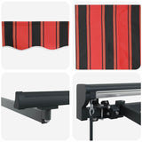 Retractable Awning Manual Orange and Brown 400x300 cm Fabric