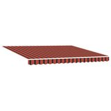 Retractable Awning Manual Orange and Brown 400x300 cm Fabric