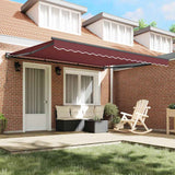 Retractable Awning Manual Burgundy Red 400x300 cm Fabric